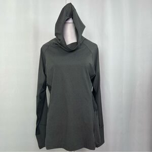 Mountain Hardwear Pullover Women Size Large Gray GHEE Long Sleeve Hoodie Hiking